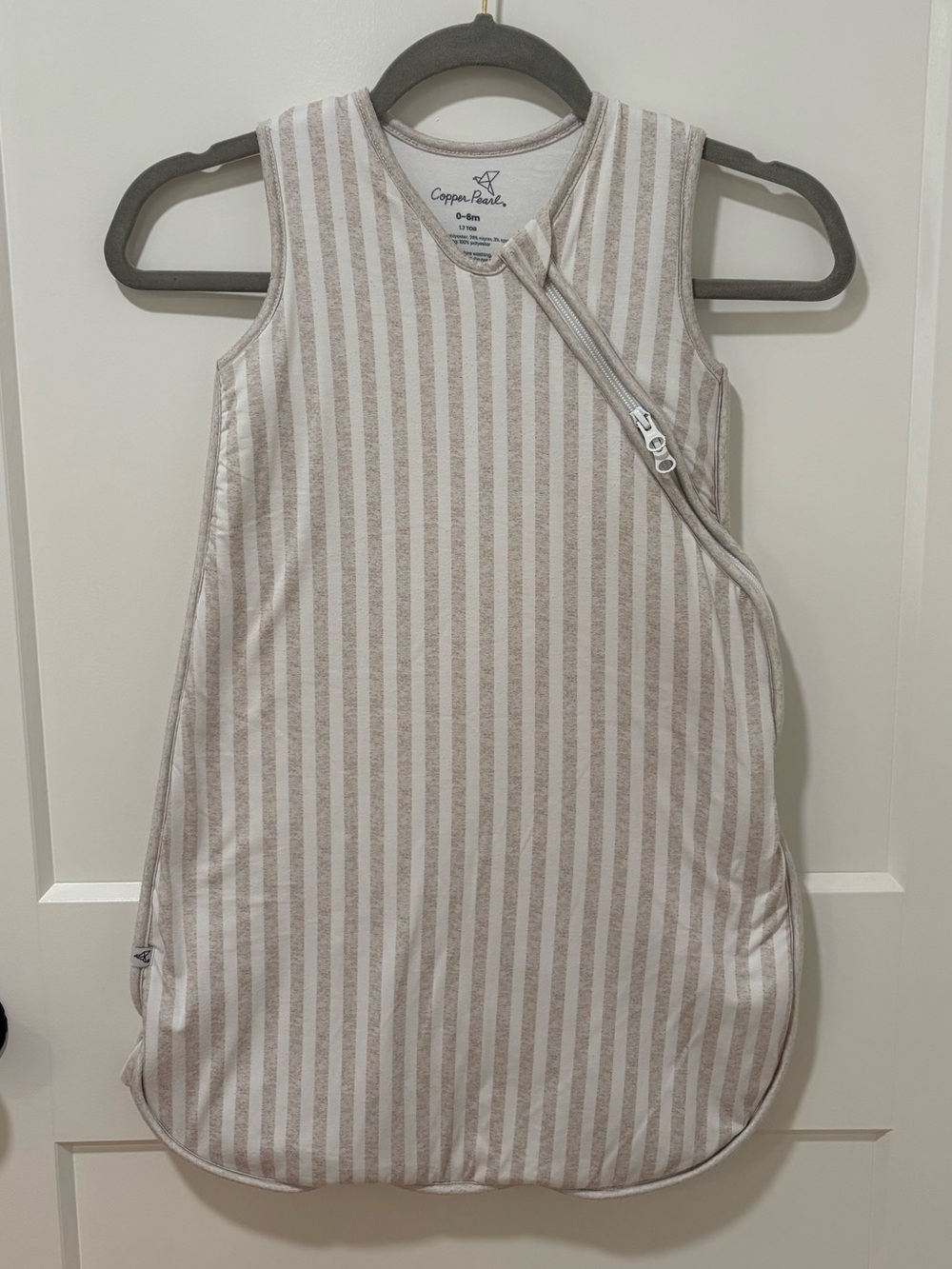 Copper Pearl Beige Striped Sleep Sack 0-6 Months 1.7 TOG